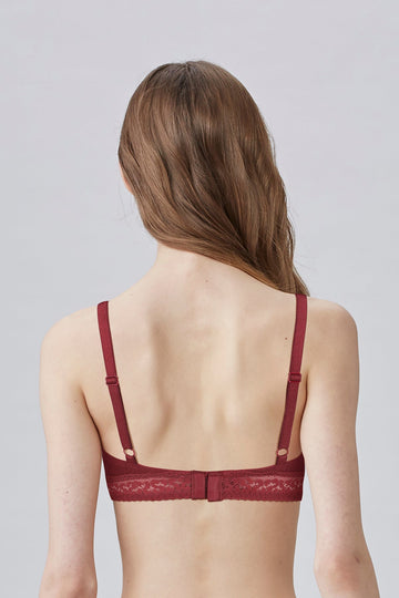 BLS - Paza Wired And Padded Cotton Bra - Burgundy
